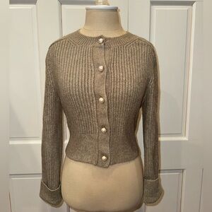 Abercrombie & Fitch Taupe Button-Up Cardigan
